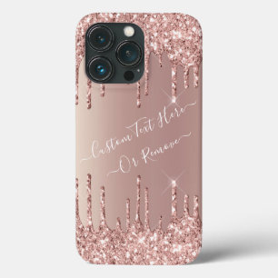 Rose Gold Blush Glitzer Sparkeln Tropfen - Text/ N Case-Mate iPhone Hülle