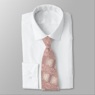 Rose Gold Blush Glitzer Sparkone Tropfen Neck Tie Krawatte
