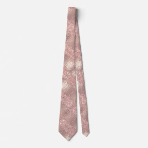 Rose Gold Blush Glitzer Sparkone Tropfen Neck Tie Krawatte