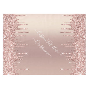 Rose Gold Blush Glitzer Tablett - Benutzerdefinier Tischdecke