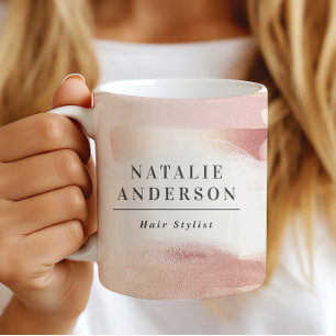 Rose Gold Blush Moderne Feminine Kleinstunternehme Kaffeetasse