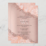 Rose Gold Blush Pink Agate Geode Glitzer Sweet 16 Einladung<br><div class="desc">Eine wunderschöne Goldgeode der Rose verleiht Kristall-Edelstein-Design mit goldenen Glitzer-Akzenten. Dieses elegante Marmordekor,  das Rosatöne und Rose kombiniert,  schafft ein elegantes Amethyststück abstrakter Kunst. Ideal für Geburtstagsgeschenke,  Kinderzimmer-Dekoration,  Kinderspielkunst,  Wohngestaltung,  Weihnachtsgeschenk oder Geschenk für jeden anderen besondere Anlass.</div>