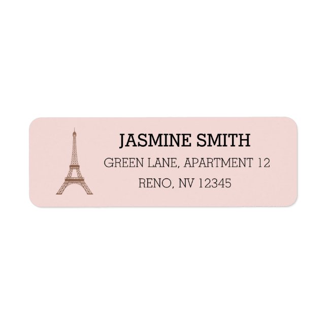 Rose Gold & Blush Pink Eiffelturm (Vorne)