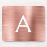 Rose Gold Blush Pink Foil Monogram Name Mousepad<br><div class="desc">Rosa Rosa - Rose Gold Imitate gebürstetes Metall Edelstahl Monogramm Name Monogram Mousepad. Dieses mit Monogramm Mousepad kann auf Ihren Vornamen und Erstnamen angepasst werden und eignet sich perfekt für die Schule oder das Büro und macht ein tolles Weihnachts- oder Geburtstagsgeschenk.</div>