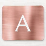 Rose Gold Blush Pink Foil Monogram Name Mousepad<br><div class="desc">Rosa Rosa - Rose Gold Imitate gebürstetes Metall Edelstahl Monogramm Name Monogram Mousepad. Dieses mit Monogramm Mousepad kann auf Ihren Vornamen und Erstnamen angepasst werden und eignet sich perfekt für die Schule oder das Büro und macht ein tolles Weihnachts- oder Geburtstagsgeschenk.</div>