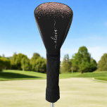 Rose Gold Blush Pink Glitzer Script Monogram Girl Golf Headcover<br><div class="desc">Rose Gold - Schwarz Rosa und Schwarz Sparkle Glitzer Script Monogram Name Golf Driver Cover. Das macht den perfekten 16 Geburtstag,  Hochzeit,  Brautparty,  Jubiläum,  Babydusche oder Junggeselinnen-Abschied Geschenk für jemanden,  der Lieben glamourösen Luxus und schicke Stile.</div>
