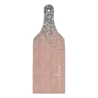 Rose Gold Blush Pink Silber Glitzer Monogramm