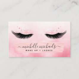 Rose Gold Blush Salat Lashes Visitenkarte