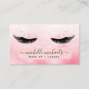 Rose Gold Blush Salat Lashes Visitenkarte