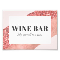 Rose Gold, Blush & Sequin Bar Wein