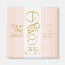 Rose Gold Blush Speichern Sie das Date Magnet