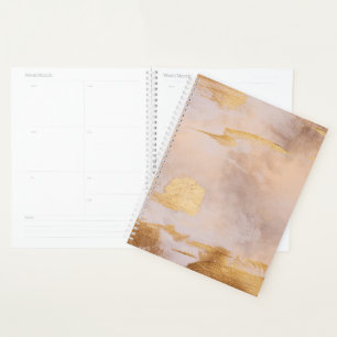 Rose Gold Blush und Gold Textur Planer