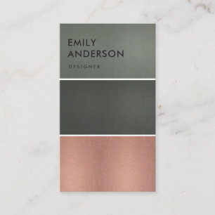 ROSE GOLD BLUSPINK COPPER STEEL GRAY STRIPS VISITENKARTE