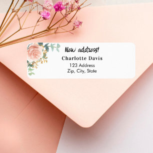 Rose Gold Blüte verschoben neue Rücksendeadresse