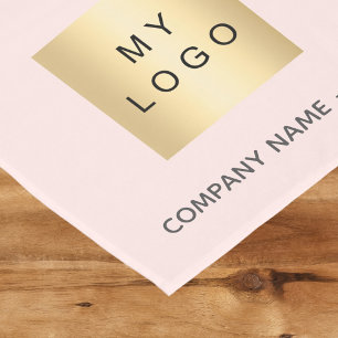 Rose Gold - Blütenlogo Kurzer Tischläufer