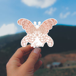 Rose Gold Boho Butterfly Aufkleber