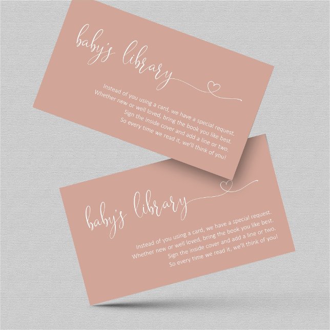 Rose Gold Book Request - Baby Shower Einladung (Von Creator hochgeladen)