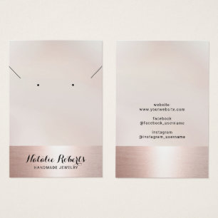 Rose Gold Border Schmuck mit Necklace Display