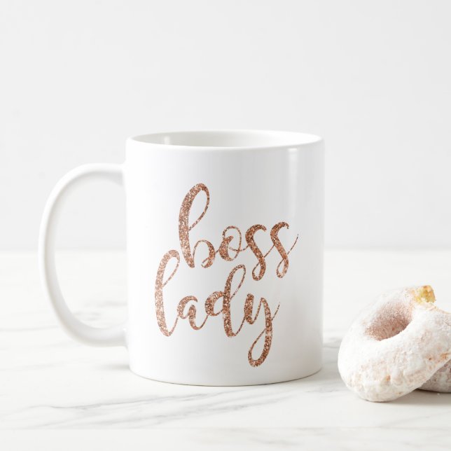 Rose Gold Boss Lady Tasse (Mit Donut)