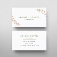 Rose Gold Botanische Visitenkarte