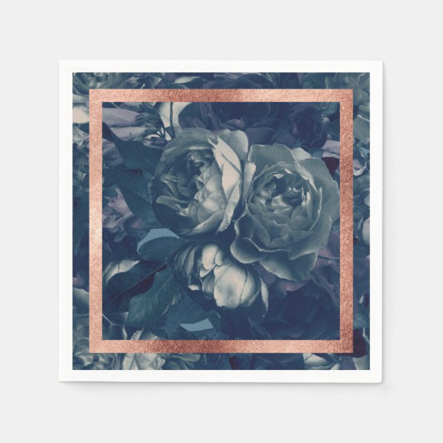Rose Gold Bouquet Hochzeitstisch Napkins Serviette (Vorderseite)