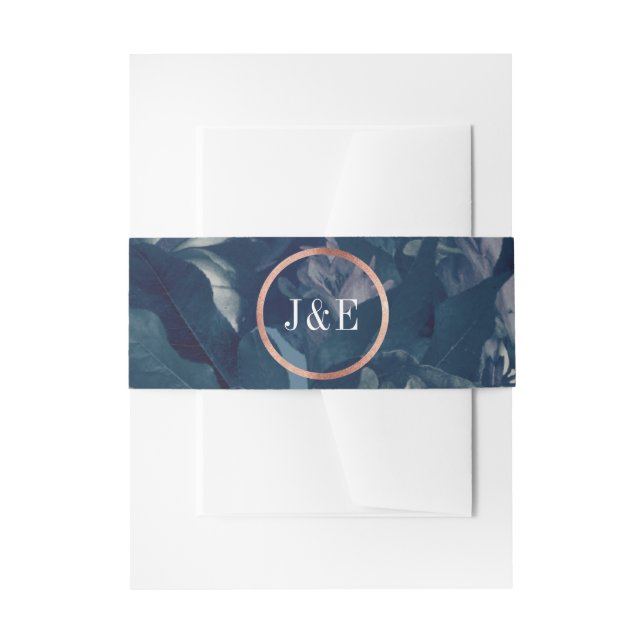 Rose Gold Bouquet Wedding Einladungsbanderole (Vorderseite Beispiel)