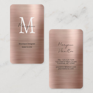 Rose Gold Boutique Moderne Visitenkarte