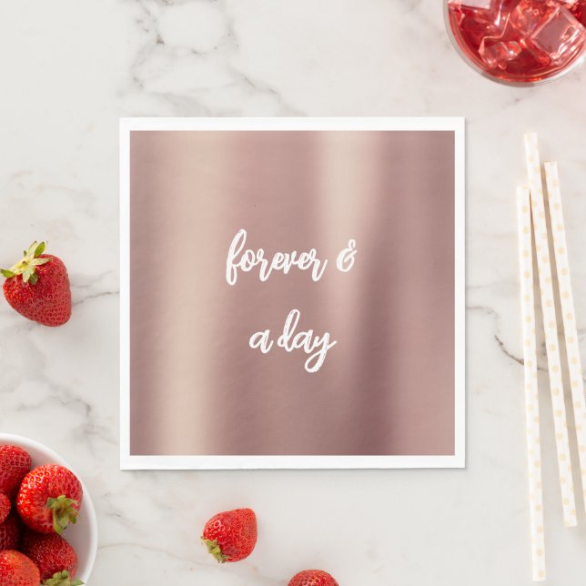 Rose Gold Brautparty Serviette (Beispiel)