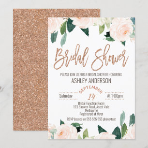Rose Gold Bridal Dusche Einladung