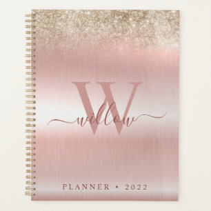 Rose Gold Brush Metal Gold Glitzer Planer