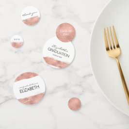 Rose Gold Brushstroke Abschluss Konfetti