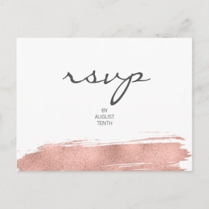 Rose Gold Brushstroke Bat Mitzvah UAWG Postkarte