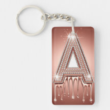 Rose Gold Buchstabe A tropfendes Luxus-Monogramm