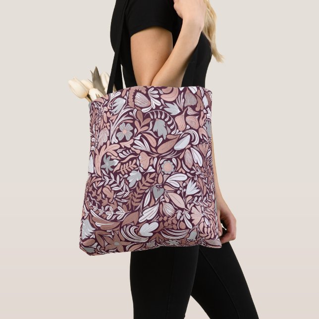 Rose Gold Burgundy Floral Illustration (Von Nahem)