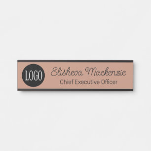 Rose Gold Bürotürschild mit Ihrem Logo Türschild