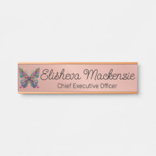 Rose Gold Bürotürschild Schilder Namensschild