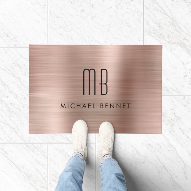 Rose Gold-Bürstenmetall Fußmatte (Indoor)