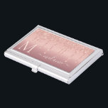 Rose Gold Business Card - Ihr Name und Ihr Brief Visitenkarten Dose<br><div class="desc">Entwerfen Sie Ihre eigenen Visitenkarten-Cases mit Monogram Name Letter Rose Gold Blush Glitzer Sparkle Personalisiert Anniversary - Party oder Hochzeitsgeschenke / Supplies - Add Your Letter / Name - Text oder Entfernen - Make Your Special Gift - Umformen und verschieben oder entfernen und fügen Sie Text / Elemente mit Anpassungs-Tool....</div>