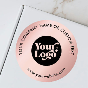Rose Gold-Business-Logo-Werbeaktion Runder Aufkleber