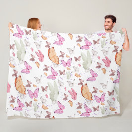 rose gold butterfly fleecedecke