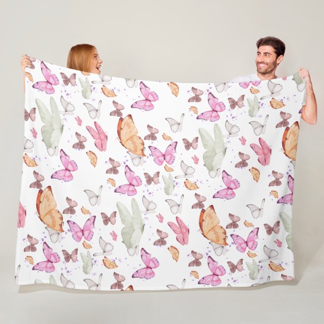 rose gold butterfly fleecedecke (Beispiel)
