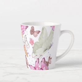 rose gold butterfly milchtasse