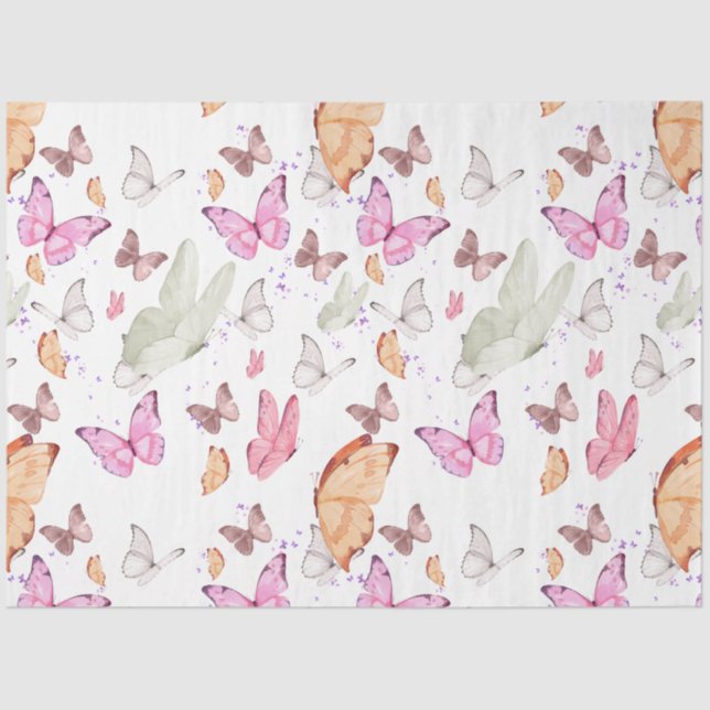 rose gold butterfly seidenpapier (Vorderseite)
