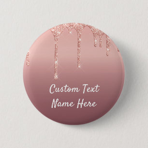 Rose Gold Button Glitzer Tropfen - Benutzerdefinie