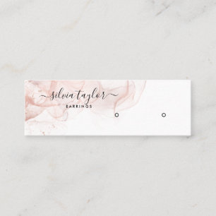Rose Gold Calligrafy Art Ohrensichtkarte Mini Visitenkarte
