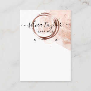 Rose Gold Calligrafy Art Ohrensichtkarte Visitenkarte