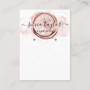 Rose Gold Calligrafy Art Ohrensichtkarte Visitenkarte