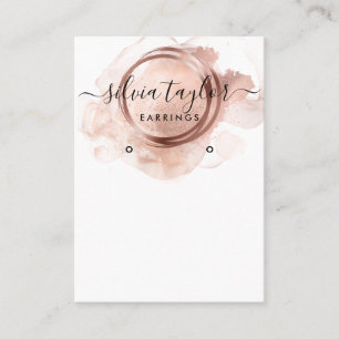 Rose Gold Calligrafy Art Ohrensichtkarte Visitenkarte