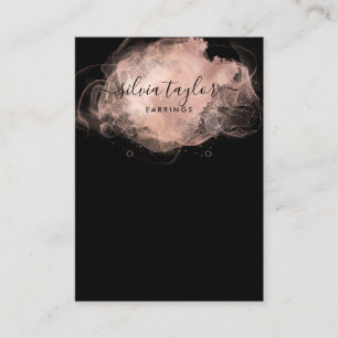 Rose Gold Calligrafy Art Ohrensichtkarte Visitenkarte