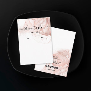 Rose Gold Calligrafy Art Ohrensichtkarte Visitenkarte